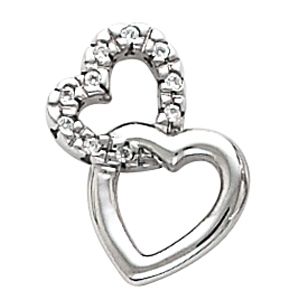 Double Heart Chain Slide Mounting