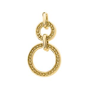 Beaded Pattern Double Circle Pendant