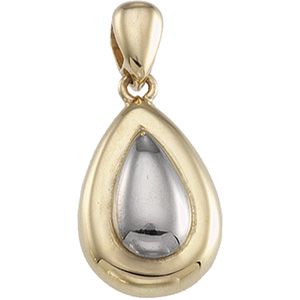 Two Tone Tear Drop Pendant