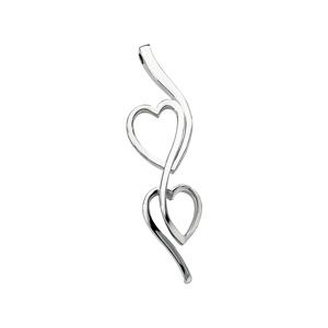 Double Heart Vertical Pendant