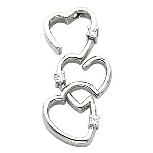 Triple Hearts Chain Slide Mounting