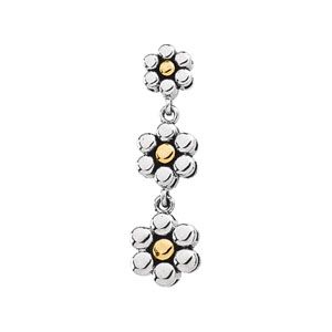 Two Tone Flower Dangle Pendant