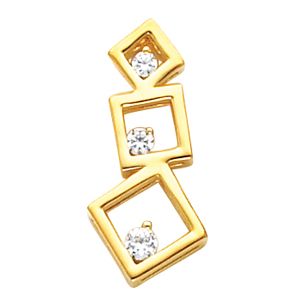 Stacked 3-Stone Chain Slide Mounting