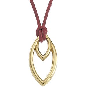 Geometric Marquise-Shape Pendant