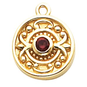 Etruscan-Inspired Dangle Mounting for Round Center