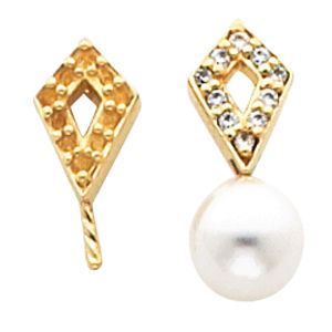 Drop Earring Mounting for Pearl  Center
