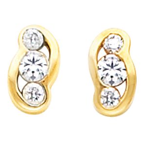 3 Stone Earring Mounting 
