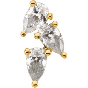 Earring Mounting for Pear Shape Center
