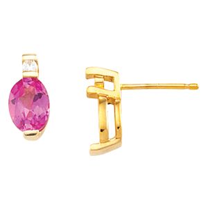 Earring Mounting for Oval Center