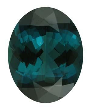 Oval Genuine Blue Green Tourmaline (Black Box)