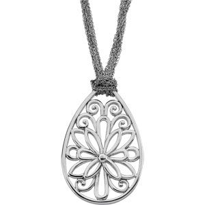 Teardrop Filigree Pendant
