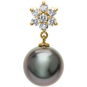 Tahitian Cultured Pearl & Rhodolite Garnet Pendant