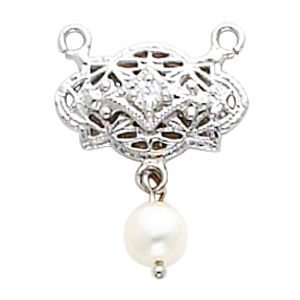 Vintage Design Necklace Mounting for Pearl Center