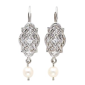 Vintage Design Lever Back Earring Mounting 