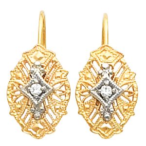Vintage Design Lever Back Earring Mounting