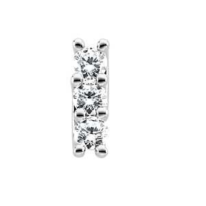 3-Stone Woven-Prong Earring Mounting