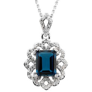 Micro Prong Set Pendant Mounting for Emerald/Octagon Center