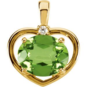 Heart Shape Pendant Mounting for Oval Center