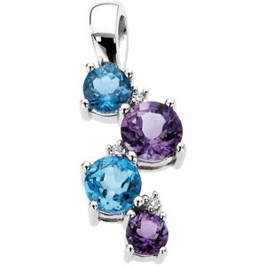 Multiple Stone Color Fashion Pendant Mounting