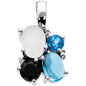 Multiple Stone Color Fashion Pendant Mounting