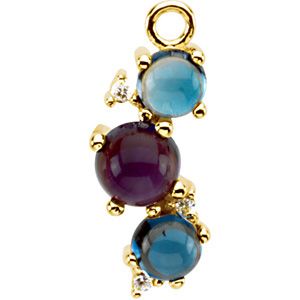 Multiple Stone Color Fashion Dangle Mounting