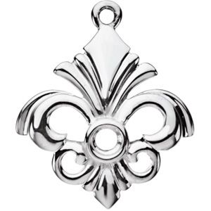 Fleur-de-lis Dangle Mounting for Round Center