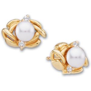  Button Earring Mounting for Pearl  Center