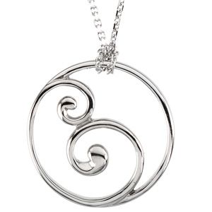 Circle Pendant on an 18