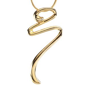 Gold Fashion Pendant on an 18