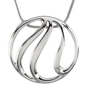 Gold Fashion Pendant on an 18