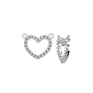 Petite Heart  Necklace Center Mounting