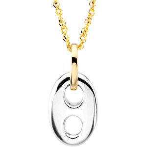 Two Tone Metal Fashion Marine Link Pendant