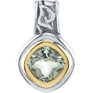 Calla Lily Pendant Mounting for Antique Cushion Center