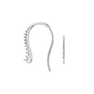 Bishop Hook Ear Wire with Ring for Round Stones