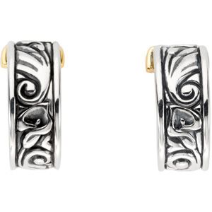 Two Tone Earrings with a Calla Lily design