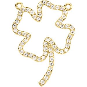 Petite Four Leaf Clover  Necklace Center Mounting