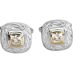 Created Moissanite Cuff Link