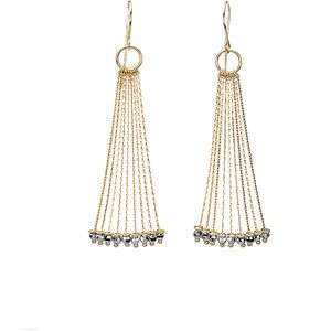 Two Tone Gold Fashion Dangle Earrings
