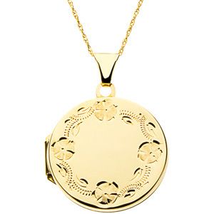 Round Locket on an 18