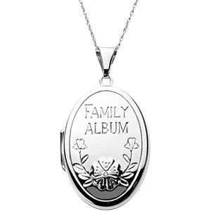 Oval Family locket with Diamond Accent