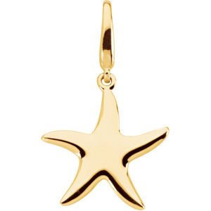 Gold Fashion Starfish Charm