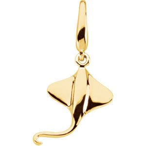 Gold Fashion Stingray Charm