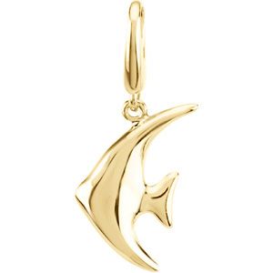 Gold Fashion Angel Fish Charm