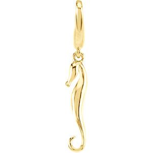 Gold Fashion Seahorse Charm
