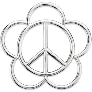 Flower Peace Sign Pendant