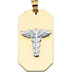 Two Tone Medical ID Pendant