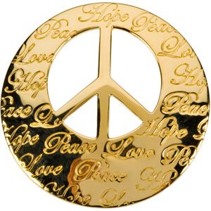 Hope, Life, Peace, Love Engraved Pendant