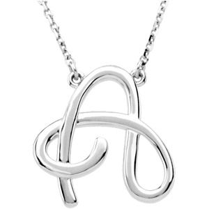 Script Initial Necklace