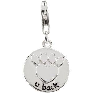 Heart U Back&trade; Raised Paw Charm