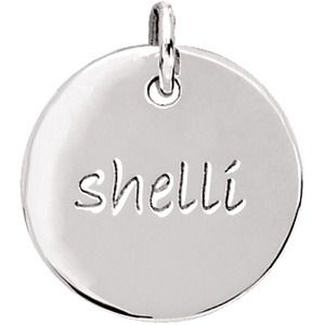 Posh Mommy&trade; Engravable Medium Disc Pendant